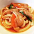 ぷにぷに～mama's cooksnap of when they made 超簡単☆甘辛煮込み肉きつねうどん♪♪♪.