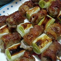 ちまこさん's cooksnap of when they made 激安 豚コマ丸めて串焼き 豚串&ネギマ.