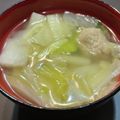 くぅちゃん0218's cooksnap of when they made 簡単！白菜と人参の鶏団子スープ.