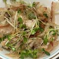 ヒヨコマメ☆'s cooksnap of when they made 豚しゃぶと貝割れ大根の梅和え.