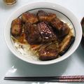 jazzypeach's cooksnap of when they made 豚バラブロックでパリパリ肉丼.