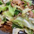 1065386's cooksnap of when they made 味付け簡単☆豚ばら肉とキャベツの味噌炒め.
