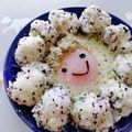 umi☆neco's cooksnap of when they made ふりかけご飯で目玉焼き～このまま朝食！！.