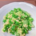 ☆３匹の子ぶた☆'s cooksnap of when they made 天かす入り❤きゅうりとおくらの酢の物.