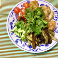 ふたごゆき's cooksnap of when they made 鶏と夏野菜の冷やしうどん.