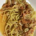 mame_cook4's cooksnap of when they made 鮭水煮缶と長ネギのバター醤油パスタ.