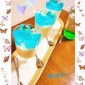 ママの小さなアモーレ's cooksnap of when they made カルピス牛乳とバタフライピーで夏色ゼリー.