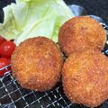 TeaChan214's cooksnap of when they made 椎茸の肉詰めフライ♪.