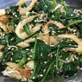 Remtan's cooksnap of when they made おじゃことほうれん草のナムル.