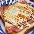 クックD3KKQD☆'s cooksnap of when they made フライパンでハムチーズエッグトースト.