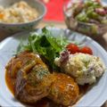 よしひさくんママ's cooksnap of when they made みんな大好き！ふわふわ煮込みハンバーグ♪.