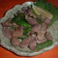 Jock's cooksnap of when they made 砂肝とししとうの塩炒め.