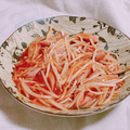 柴犬のお顔☆'s cooksnap of when they made 簡単✿もやしと魚肉ソーセージの甘酢あん.