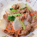 ☆３匹の子ぶた☆'s cooksnap of when they made 豚こま肉とかぶのビビンバ風丼.