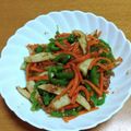 55才のおじさん's cooksnap of when they made にんじんとピーマンとちくわのきんぴら.