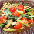 あーこ姐's cooksnap of when they made 小松菜の煮浸しwithプチトマトちゃん♬.