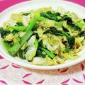 ふうはっちゃん's cooksnap of when they made 小松菜・キャベツのごまあえ♪.