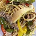 ムーヒツジ's cooksnap of when they made プロ直伝！チンジャオロース風パスタ.