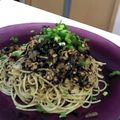 うに１１８'s cooksnap of when they made ひじきと海苔のブラックパスタ.
