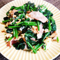 もふもふクロさん's cooksnap of when they made ほうれん草ベーコンの卵炒め♪.