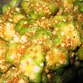 Superlittleboo's cooksnap of when they made オクラのごま和え.