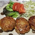 クックL0VMQR☆'s cooksnap of when they made 豆腐でふんわり♡鶏ミンチのハンバーグ.