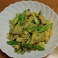 55才のおじさん's cooksnap of when they made お弁当にも♪アスパラガスの卵炒め.