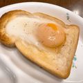 レインボーライス's cooksnap of when they made ★目玉焼きトースト★.
