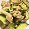 ♥りょぅ♥'s cooksnap of when they made 高たんぱく質食★焼きアジの和え物.