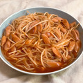 柴犬のお顔☆'s cooksnap of when they made 簡単✿もやしと魚肉ソーセージの甘酢あん.