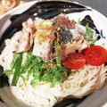 reracise's cooksnap of when they made 休日の昼食に。サバ缶そうめん.