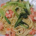 クックF9H6E5☆'s cooksnap of when they made イカとエビの海鮮オイルパスタ.