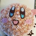 ぷにぷに～mama's cooksnap of when they made 星のカービィのドームケーキ☆彡ズコット.