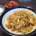 Ｐ子ママ's cooksnap of when they made 残り物のカレーを使ったチャーハン.