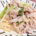 みっくママ's cooksnap of when they made 楽ウマ～☆豚バラと長ねぎの柚胡椒パスタ.