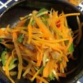 milsalud's cooksnap of when they made にんじんとピーマンの生姜きんぴら.