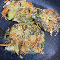 クック6OT0YQ☆'s cooksnap of when they made もずくと野菜のチヂミ.