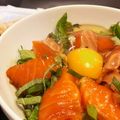 しろくま☆'s cooksnap of when they made 【ズボラ飯】サーモンのめんつゆ漬け丼.