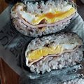 mnママ☆'s cooksnap of when they made 簡単オシャ飯♡クロックマダムおにぎらず！.