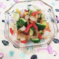 ﾁｲﾁｬﾝﾏﾏ's cooksnap of when they made 時短！パプリカ・玉ねぎ・きゅうり甘酢和え.