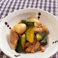 りょうりょ☆'s cooksnap of when they made 鶏肉とうずらとキュウリのさっぱり煮込み♪.