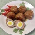 コムギ大好き's cooksnap of when they made うずらの卵入り♪鶏生姜つくねの照り焼き.