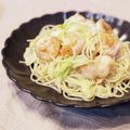 ともみん❤'s cooksnap of when they made 海老ときゃべつのパスタ.