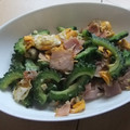 きらり流れ星's cooksnap of when they made ゴーヤとハムとしめじの卵炒め.