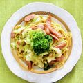 kose's cooksnap of when they made キャベツウインナーパスタ.