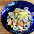 マルんちの丸顔's cooksnap of when they made 竹輪ときゅうりのわさび味噌マヨネーズ和え.
