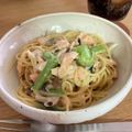 ほもい's cooksnap of when they made 鮭と小松菜の簡単クリームパスタ.