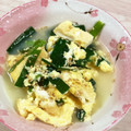 サイチョン's cooksnap of when they made 油揚げとニラの卵とじ.