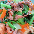 ☆３匹の子ぶた☆'s cooksnap of when they made 豚こま・厚揚げ・ターサイの炒めもの.