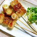 いなばっくす☆'s cooksnap of when they made ねぎ詰め竹輪の串焼き～照り焼きダレ～.
